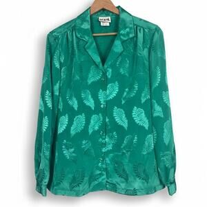 Orare Women 14 Vintage Career Office Modest Secretary Whimsigoth Jacquard Blouse